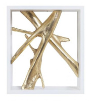 Настенный декор Phillips Collection Framed Branches Wall Tile White/Gold
