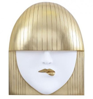 Настенный декор Phillips Collection Fashion Faces Pout Large Wall Art White/Gold