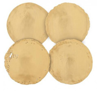 Настенный декор Phillips Collection Cast Oil Drum Wall Discs Gold, 4 шт
