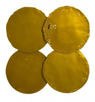 Настенный декор Phillips Collection Cast Oil Drum Wall Discs Liquid Gold, 4 шт