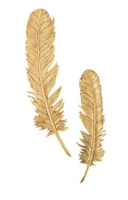 Настенный декор Phillips Collection Feathers Wall Art Gold Leaf, 2 шт
