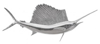 Настенный декор Phillips Collection Sail Fish Wall Sculpture Silver