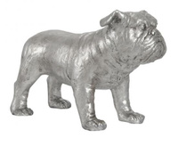Скульптура Phillips Collection Bulldog Sculpture, Silver Leaf