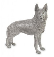 Скульптура Phillips Collection German Shepherd Sculpture, Silver Leaf