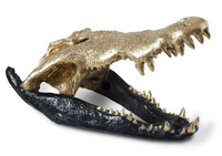 Скульптура Phillips Collection Crocodile Skull Black/Gold