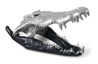 Скульптура Phillips Collection Crocodile Skull Black/Silver