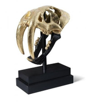 Скульптура Phillips Collection Gold Saber Tooth Tiger Scull Sculpture