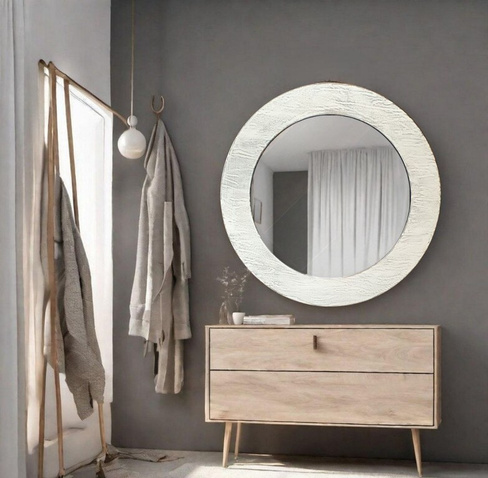 Круглое зеркало в раме Прованс (Размер: ⌀90)