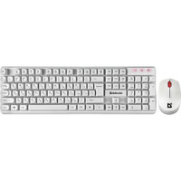 Комплект (клавиатура+мышь) Defender Milan C-992, USB 2.0, беспроводной, белый [45994]
