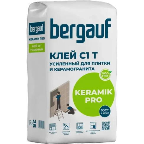 Клей для керамогранита Bergauf Keramik Pro 25 кг BERGAUF KERAMIK PRO Keramik Pro