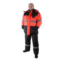 Костюм рабочий НордМен утепленный, куртка+полукомбинезон, красный+черный НордМен 01265