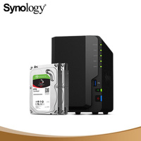 Сетевое хранилище Synology DS220+ с 2 отсеками с Seagate IronWolf ST8000VN004 емкостью 8 ТБ
