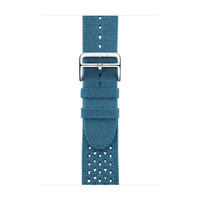 Ремешок для часов Apple Hermes 45 мм, Tricot Single Tour, Bleu Jean