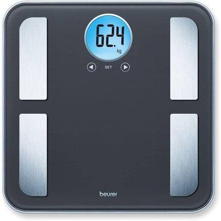 Стеклянные диагностические напольные весы Beurer BF 195 для измерения процента жира, мышечной массы и потребления калори