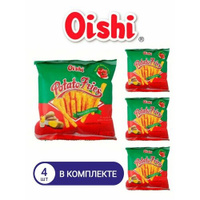 Чипсы, картофель фри OISHI со вкусом томатного кетчупа, 50 г * 4 шт.