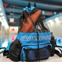 Сетчатый мешок - рюкзак для спорта и пляжного отдыха SwimRoom "Mesh Backpack 2.0", синий