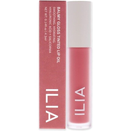 ILIA Beauty Balmy Gloss Тонированное масло для губ с лепестками 0,14 унции Розовый