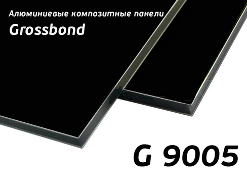 Панель Алюкобонд АКП 1220*4000*3мм 0,2мм Чёрный Grossbond