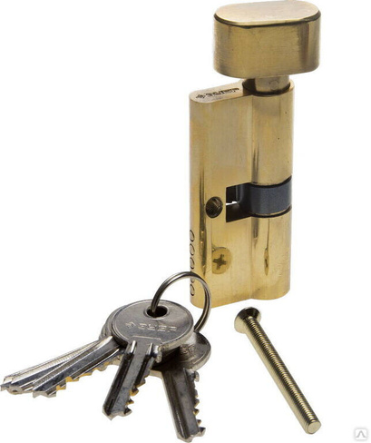 Механизм ЗУБР Мастер цилиндровый, тип ключ-защелка, цвет латунь, 5-PIN, 70 мм Зубр