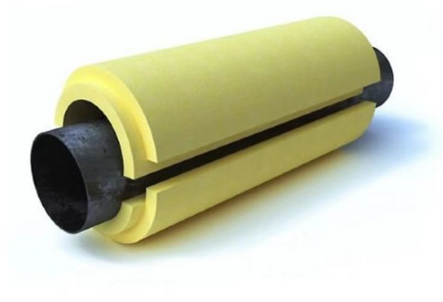 Теплоизоляционная скорлупа Покрыт.: оцинкованная, для трубы, Шир.: 108 мм