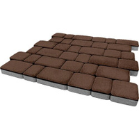 Тротуарная плитка Инсбрук Альт, 60 мм, коричневый, гладкая