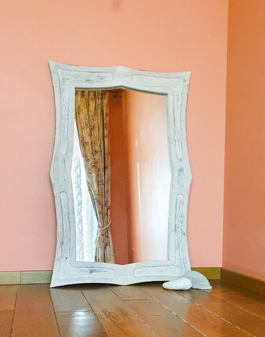 Зеркало белый Прованс (Размер: 150х85)