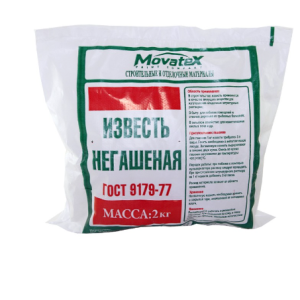 Известь негашеная Movatex 2 кг. (2 кг)