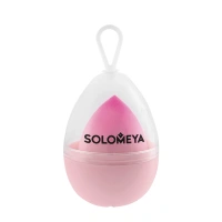 SOLOMEYA Спонж большой косметический для макияжа со срезом, розовый градиент / Large Flat End blending sponge Pink Gradi