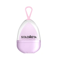 SOLOMEYA Спонж косметический для макияжа меняющий цвет, в упаковке-яйцо / Color Changing blending sponge Purple-pink 1 ш