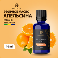 Эфирное масло апельсина REALSLIM, для ароматерапии, масло для массажа тела, для ингаляций, от стресса, от растяжек, 10 м